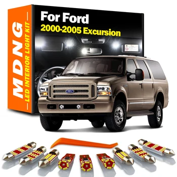 MDNG 14Pcs Canbus Autó LED Lámpa Készlet 2000 2001 2002 2003 2004 2005 Ford Excursion Térkép Kupola Csomagtartóban Rendszámtábla Lámpa