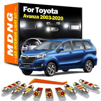 MDNG Canbus Autó LED Lámpa Készlet Toyota Avanza 2003-2016 2017 2018 2019 2020 Kupola Térkép Olvasás Csomagtartóban Lámpa Hiba Ingyenes