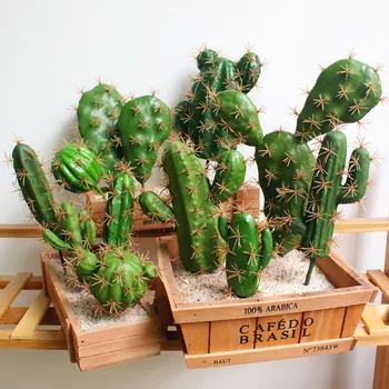Mesterséges Műanyag Kaktusz pozsgás növények Tüskés Körte Cserepes Növény nincs Fű Környezetbarát Szimuláció Home Office Asztali Dekoráció Forró
