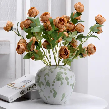 Mesterséges Virágokat,67cm6 Linglong Bazsarózsa,Virágot Valentin-Napi Vallomás Megállapodás,Virág Új Év HomeDecoration