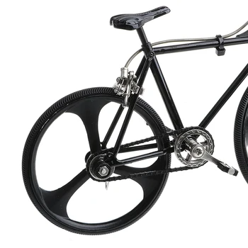 Mini 1:10 Alufelni Kerékpár Modell, Igazi Fék, Lakatosmunka Játék, Járművek Kerékpár Modell Kerékpáros Játék, Fekete