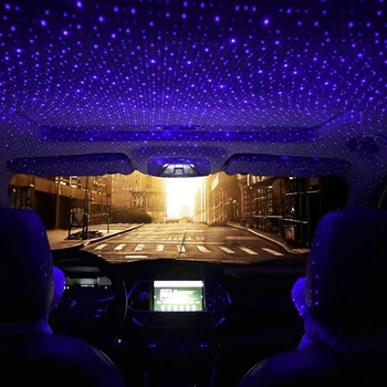 Mini LED Autó Tető Star Night Lights Projektor Sarry Fény Automatikus Belső Légkör Környezeti Galaxy Lámpa Dekoráció Lámpa USB Csatlakozó