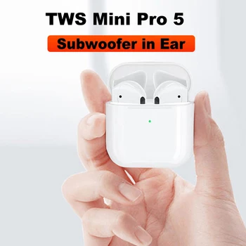 Mini Pro5 Vezeték nélküli Bluetooth-5.0 Fülhallgató a Fülében a Sport, a Mikrofon, a Kihangosító Headset Fülhallgató Samsung Huawei Telefon Fülhallgató