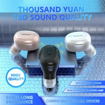 Mini Vezeték nélküli Bluetooth-5.0 Fülhallgató a Fülében Fülhallgató 8 ÓRÁS munkaidő Kihangosító, Fülhallgató Mikrofon, Samsung Huawei