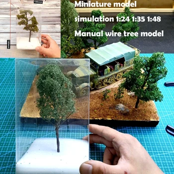 Miniatűr szimulációs modell 1:24 1:35 1:48 Kézikönyv vezeték fa modell Homok táblázat katonai modell növényzet anyag DIY