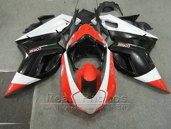 Motoros spoiler készlet Ducati 848 1098 1198 2007-2011 fekete piros fehér burkolat meghatározott 848 1198 07-11 HZ40