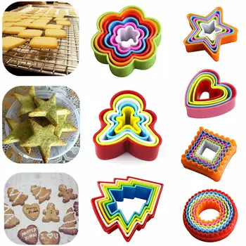 Multi-stílusú műanyag Kör Cookie Cutter, Fondant Torta, Keksz Vágó Penész Eszközök Beállítása Díszítő Konyha (Színek Eltérőek Lehetnek)