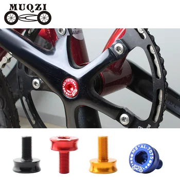 MUQZI 2DB Kerékpár Tér Kúp Alsó Konzol Csavar M8 Alumínium Ötvözet Hajtóművel Csavarok Kerékpározás Vízálló Lezárt Hajtókar Dió