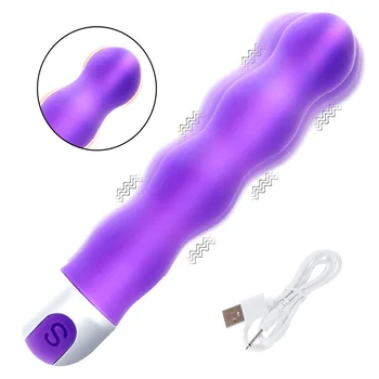 Nagy Dildó Vibrátor Újratölthető Szexuális Játékszerek Nőknek AV Stick Csavar Szál Masszírozó G-pont Klitorisz Stimulátor Női Maszturbátor