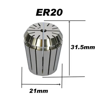 Nagy Pontosságú ER20 Pontosság 0.008 mm-es Tavaszi Colle CNC maró-esztergagép eszköz Gravírozás gép Ingyenes Szállítás