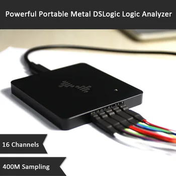 Nagy teljesítményű Hordozható Fém DSLogic Logikai Analizátor 16 Csatorna 400M Mintavételi USB-alapú Hibakeresés Logikai Analizátor