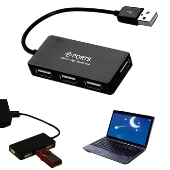 Nagysebességű Hub 4 Port Nagy Sebességű USB 2.0 Hub-Több Splitter Bővítő Asztali PC Laptop Adapter USB 2.0 HUB