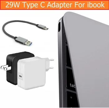 NEKÜNK AU EU-Csatlakozó USB-C 3.1 29W hálózati Adapter Fali Töltő Apple ibook Macbook 12