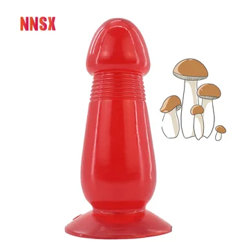 NNSX Gomba alakú pénisz tapadókorong Nagy bor, vörös dildó pvc anyag szex játékok felnőtt termékek, mélázik a nők, a férfiak a szex