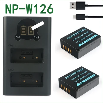  NP-W126 W126S Akkumulátor + Dual Fujifilm Töltő BC-W126 HS30EXR HS33EXR HS35EXR HS50EXR