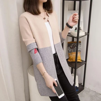 Női pulóver kardigán 2020 őszi koreai stílus női alkalmi pulóver kabát Hit színű, Laza pulóver női kötött kardigán