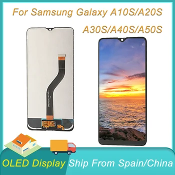 OEM OLED Kijelző Samsung Galaxy A10S A20S A30S A40S M30 A50S LCD Érintőképernyős Kijelző Digitalizálni Közgyűlés IPS kijelző