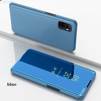 Okos Flip Telefon esetében A Xiaomi CC9 Pro CC9E A3 10 T Pro Lite Redmi Megjegyzés 5 6 7 8 9 10 Pro 9-ES 10-ES Luxus tükör telefon esetében