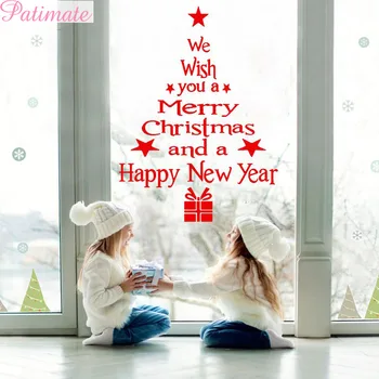 PATIMATE Karácsonyi Matricák Fal Ablak Karácsonyi Dekoráció Otthon 2019 Boldog Karácsonyi Dísztárgyak, Karácsonyi Boldog Új Évet Ajándékok