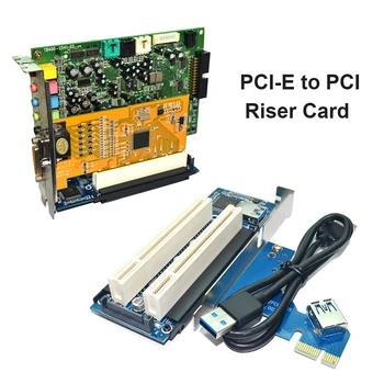PCI-E Dual PCI Riser Card Bővítő Asztali PCI Express Adapter USB Átalakító Notebook Okostelefon Terjeszkedés Átalakító