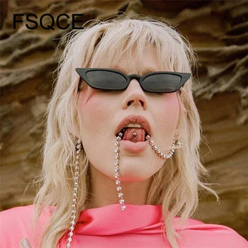 Pink Vintage Macska Szemét Napszemüveg Női Luxus Márka Márkás napszemüvegek Retro Kis Vörös Hölgy Szemüveg Oculos UV400 Furcsa Jenner