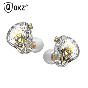 QKZ AK6 MAX A fülébe Fülhallgató Fülhallgató Dinamikus Vezetők Monitor Fejhallgató HiFi Nehéz Basszus Mikrofon 2Pin 0.78 mm Levehető Kábel