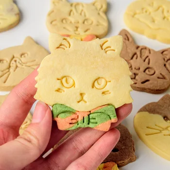 Rajzfilm Macska, Kutyus Cookie Cutter Fondant Cukor Kézműves Keksz Penész 3D Nyúl Kis Állat Sütemény, Pékség Tartozékok Sütés Eszközök