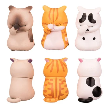 Rajzfilm zsák Macska Aranyos 5cm Játékok Babák Anime PVC akciófigura Születésnapi Ajándékok Játék Figura Torta Dekoráció