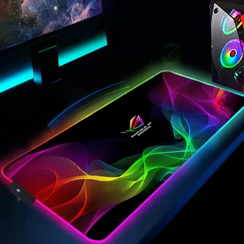 Rog Asus Gaming Mousepad Játék Slipmat RGB Led-es Beállítás Gamer Dekoráció Király Izzó Mouse Mat Pc Republic of Gamers Kábel Szőnyeg