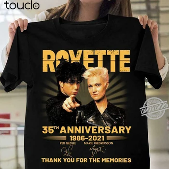 Roxette 35 Évfordulója 1986-2021 Köszönöm Az Emlékeket, a Férfiak Fekete Tshirt