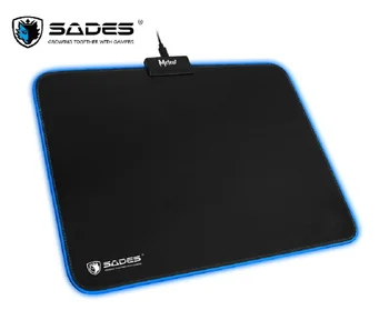 SADES RGB Gaming Mouse Pad Meteor 8 Modellek RGB Világítás Gumi Egerek Mousepad Ultra Anti-Slip