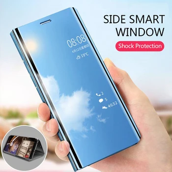 Samsung Galaxy S20 Ultra S 10 7 6 9 8 plusz Szélén luxus okos tükör szélén S21 megjegyzés 10 9 8 a51-es A71 A6 flip All-inclusive esetben