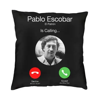 Skandináv Stílusú Pablo Escobar Hívja Párnát Fedezze Lakberendezési Tér Zsernyákok Párnahuzat Nappali Pillowcover