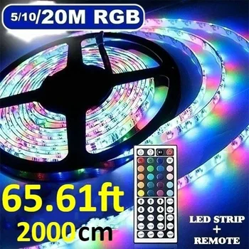 SMD 3528 LED Szalag Lámpa DC 12V RGB Rugalmas Szalag LED Dekor Lámpa Szalag Dióda Távirányítóval 1m 3m 5m-10m 20m Autó Haza