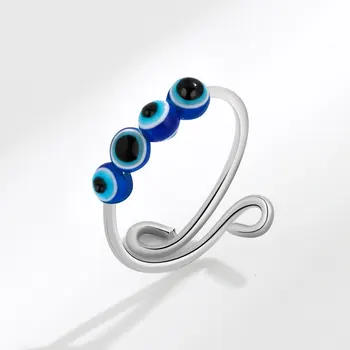 Spinner Gyűrűk Nők Gonosz Szem Forgatás Fidget Gyűrű Női Állítható Nyílt Forgatható Szorongás Ujját Anti Stressz Gyűrű Ajándék