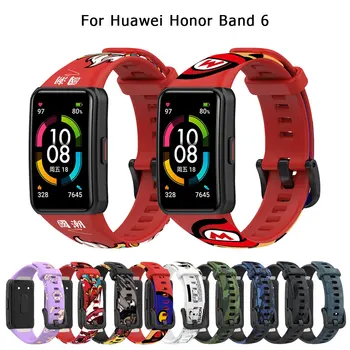 Sport Szilikon Watchband a Huawei Honor Zenekar 6 Csuklópántot SmartWatch Zenekarok Karkötő Állítható Színes