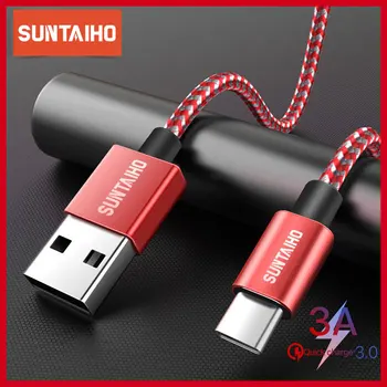 Suntaiho Típusú USB-C Kábel Samsung S10 xiaomi 9 USB-C-Mobil Telefon Kábel-Gyors Töltés C Típusú Kábel Redmi Note8Pro Huawei