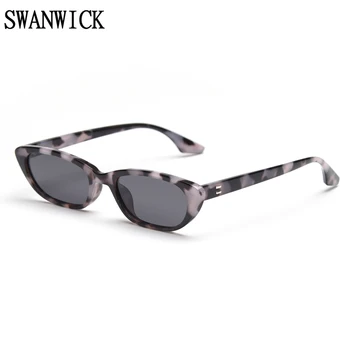 Swanwick, hatósági vintage polarizált napszemüveg macska szem, szemüveg nők keskeny keret kis napernyők teknős fekete-Európai Nyári UV400