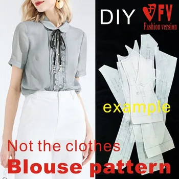 Szabó minta chiffon női rövid ujjú póló top 1-es minta:1 ruházat design rajz BCY-134