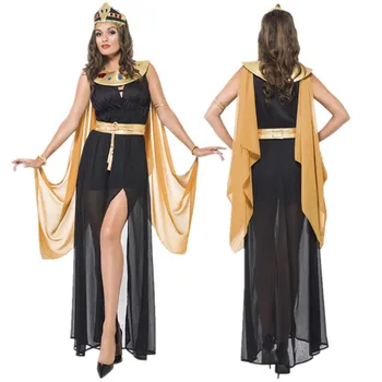 Szexi Egyiptomi Fáraó Királynő Jelmez Kleopátra Felnőtt Középkori Díszes Ruha Női Halloween Party Cosplay Jelmez Női