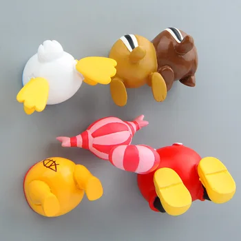 Szexi seggét hűtőmágnes 3D aranyos rajzfilm mágnes matrica, kacsa, mókus, medve, kis seggét, mini hűtőszekrény a bőrápolás kawaii