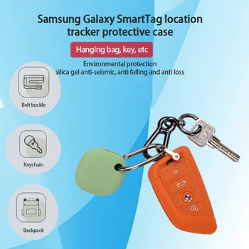 Szilikon Védőtok Samsung Galaxy SmartTag Kulcskereső ( Helyszín Tracker ) Anti-Semmiből Védő Fedél Kulcstartó