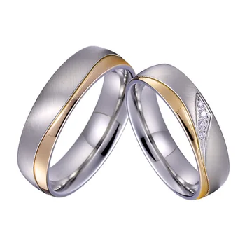 Szövetség férfi Gyűrűk Évforduló női ékszer, arany, ezüst színű, az pedig az övé megfelelő házasság pár gyűrű készlet