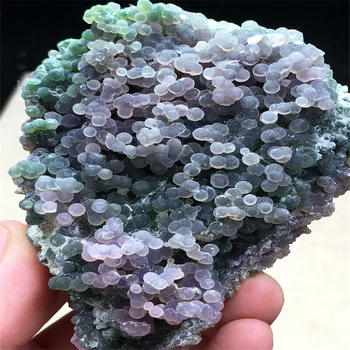 Természetes szőlő achát chalcedony kristály ásványi J otthoni dekoráció