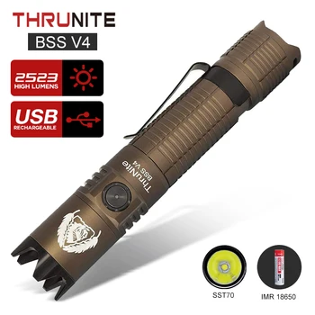 ThruNite BSS V4 Taktikai Elemlámpa USB Újratölthető UltraBright 2523 Lumen IPX-8 Vízálló Kézi Elemlámpa Orginal