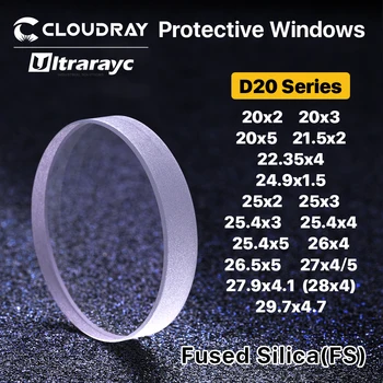 Ultrarayc Fiber Lézer Védő Windows D20-29mm Kvarc Olvasztott Szilícium-dioxidból a 1064nm Fiber Lézer