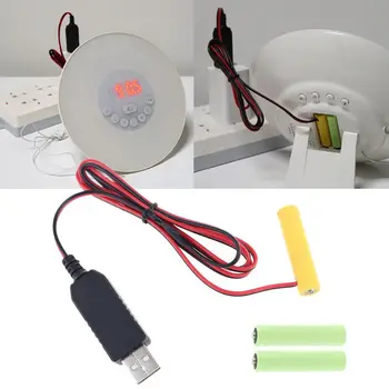 Univerzális LR03 AAA Akkumulátor Eliminator USB-hálózati Kábel Cserélje 1. 4db AAA méretű Akkumulátor, Elektromos Játék, Elemlámpa, Óra LED