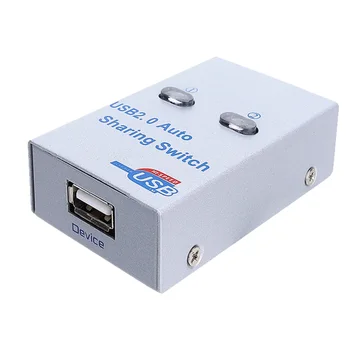 USB 2.0 Eszközt Kompakt Irodai Szkenner Nyomtató Megosztása Elektronikus Számítógép PC, Switch HUB Automatikus Splitter 2 Port Adapter Doboz