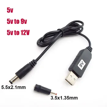 USB 5V DC 5v 9v, 12v 5,5 mm-es, 3,5 mm-es power boost vonal Lépés Modul USB-csatlakozóhoz Átalakító Adapter Kábel-2.1x5.5mm Csatlakozó
