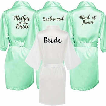 világos zöld menyasszony köntös szatén köntös nők menyasszonyi pizsama esküvői brideslmaid ajándék nővér anya a menyasszony vőlegény köntös
